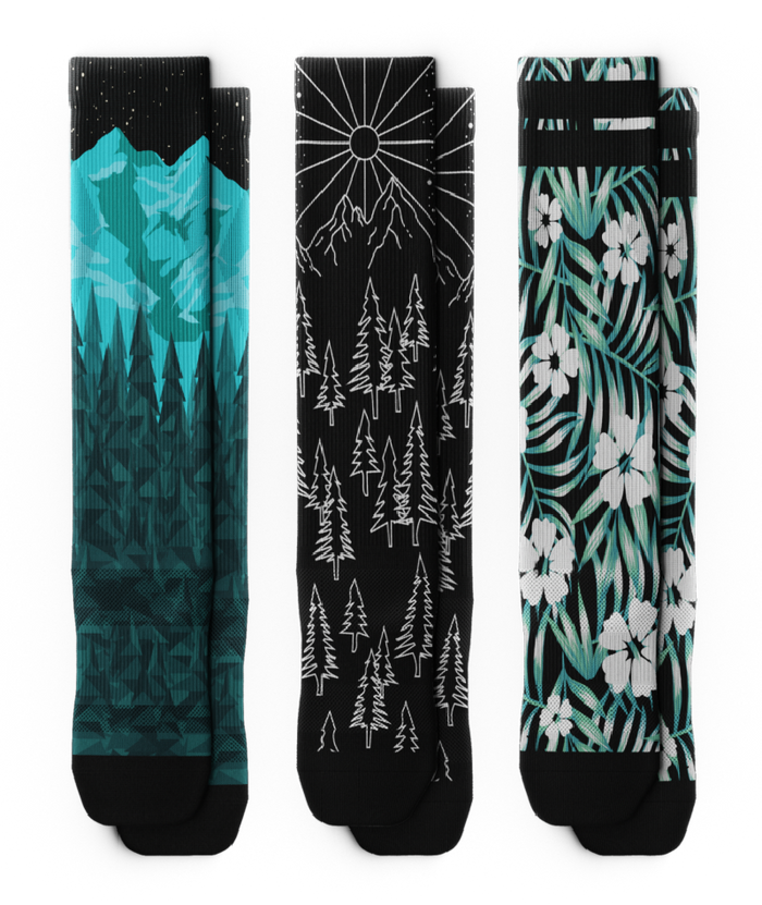 Wilderness Athletic Knee High Compression Socks 3-Pack