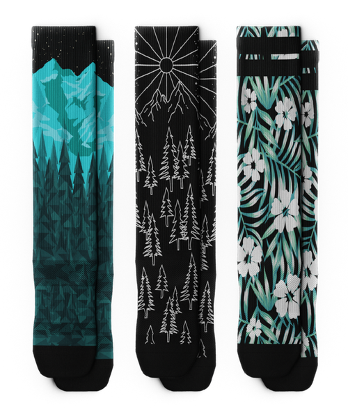 Wilderness Athletic Knee High Compression Socks 3-Pack