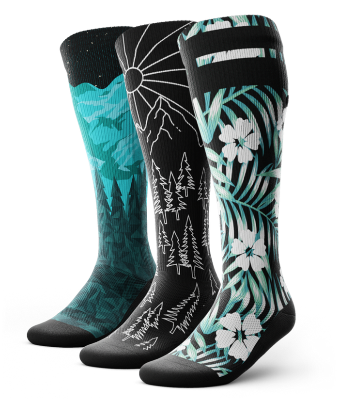 Wilderness Athletic Knee High Compression Socks 3-Pack