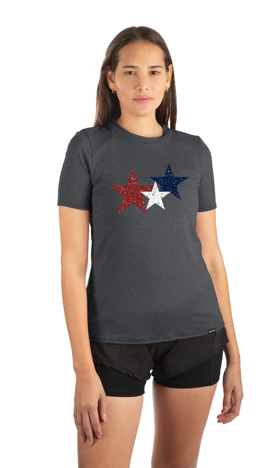 Women's Patriot Stars SoftTECH™ Short Sleeve Tee 751SCWSSS Made in USA